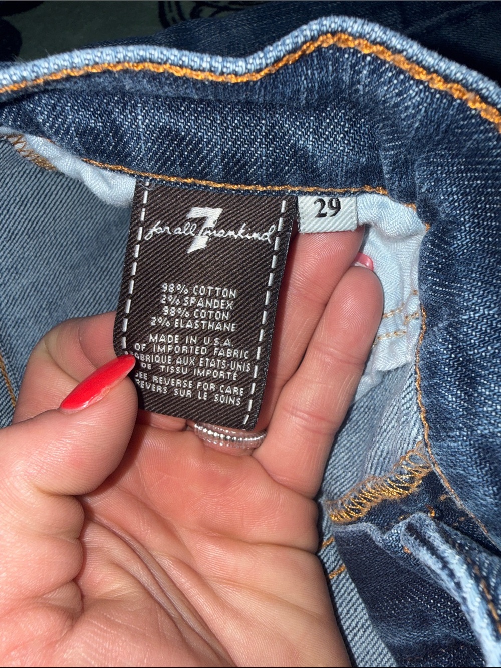 7 For All Mankind Women's Medium Blue Bootcut Jeans - Picture 2 of 10
